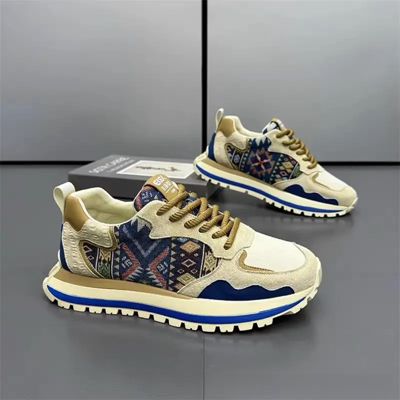 2025 Little White Casual Sneakers Spring Men's New Tending Mesh Carriendo a una pareja de tableros Versátiles zapatos