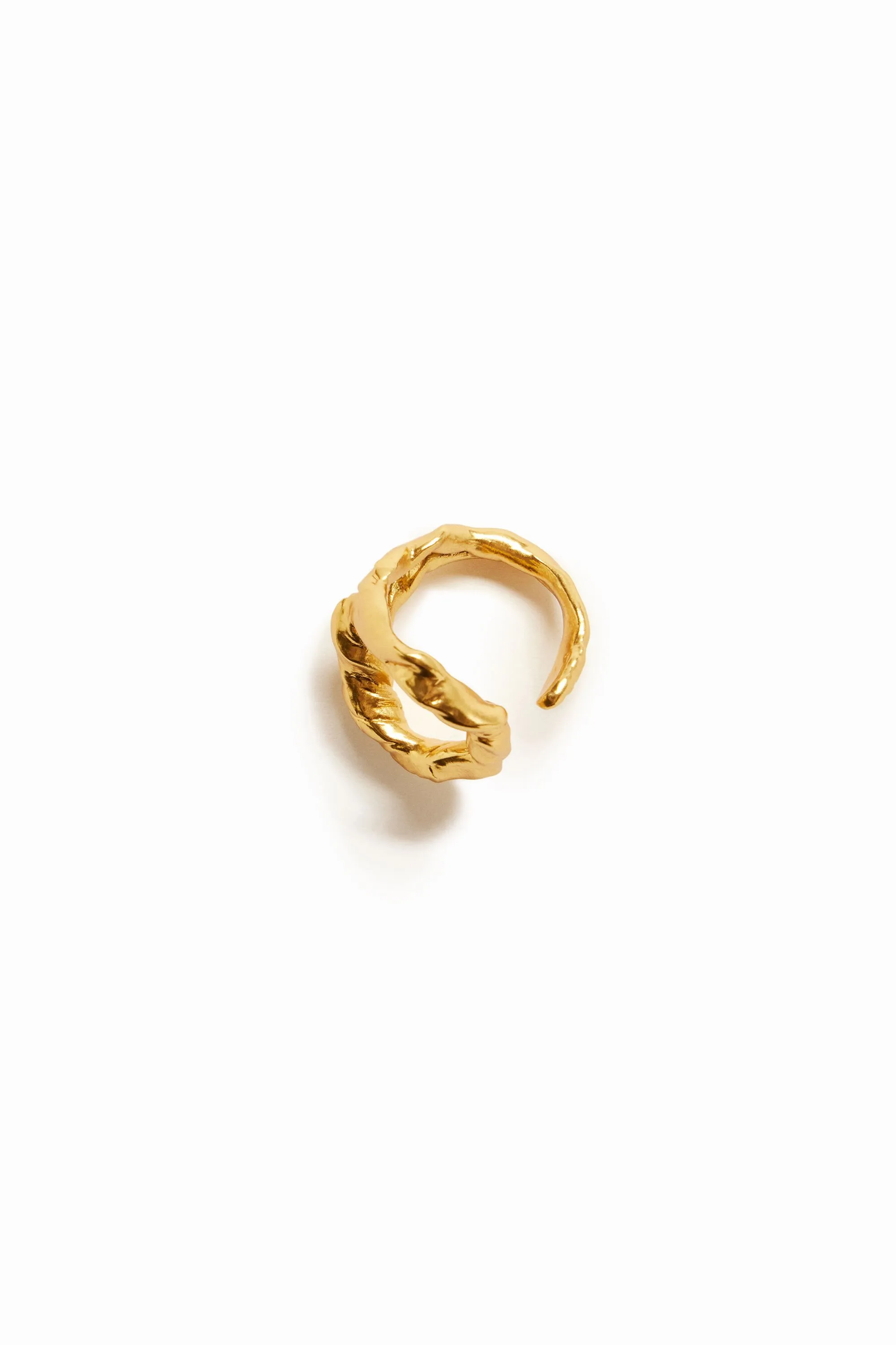 Anillo letra O baño oro Zalio