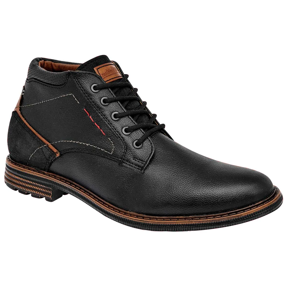 Botas casuales Exterior Sintético Color Negro Con Camel Para Hombre De Negro Total