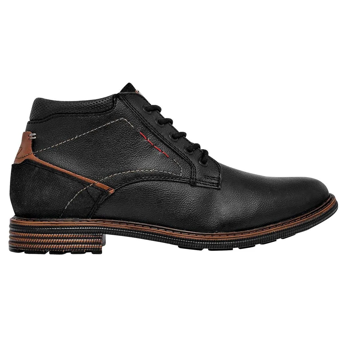 Botas casuales Exterior Sintético Color Negro Con Camel Para Hombre De Negro Total