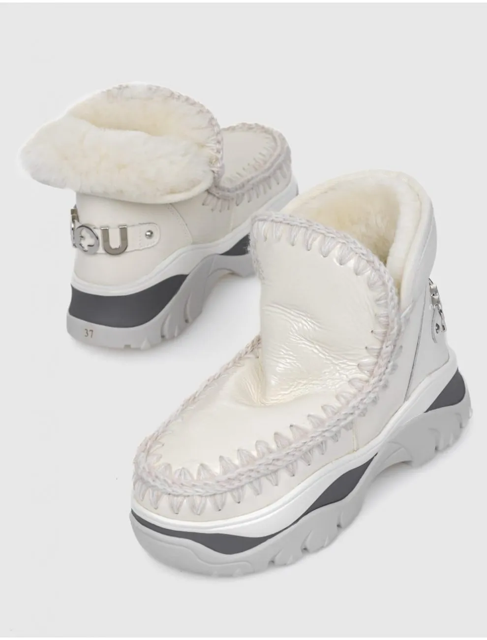 BotÍn Mou Chunky Eskimo Sneaker Big Logo Beig
