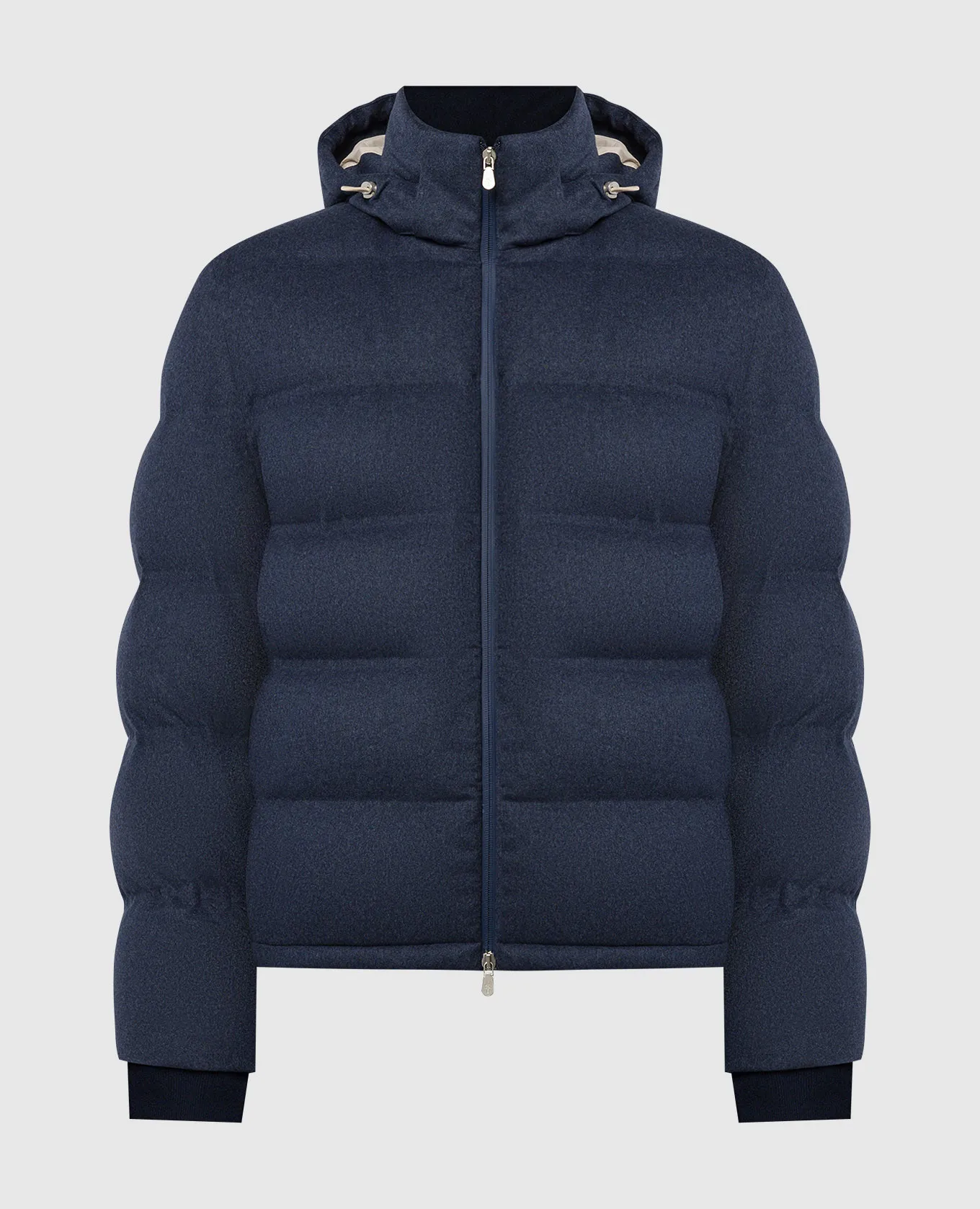 Brunello Cucinelli Blue down jacket made of wool