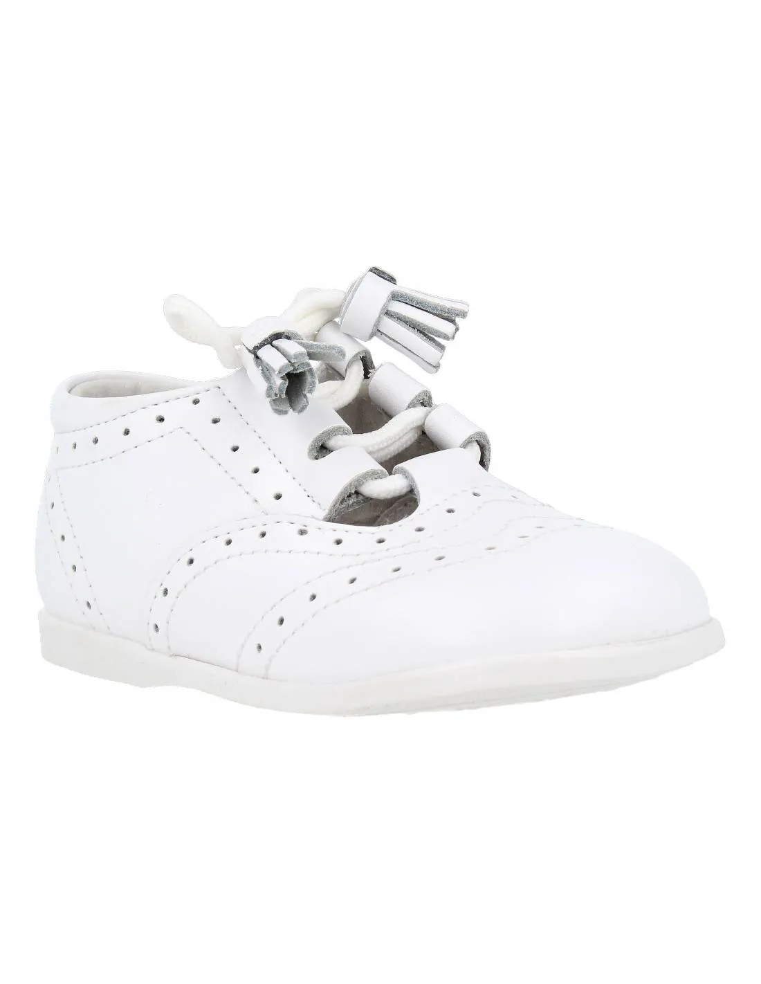 BUBBLE KIDS  ZAPATO INGLéS BORLONES BLANCO