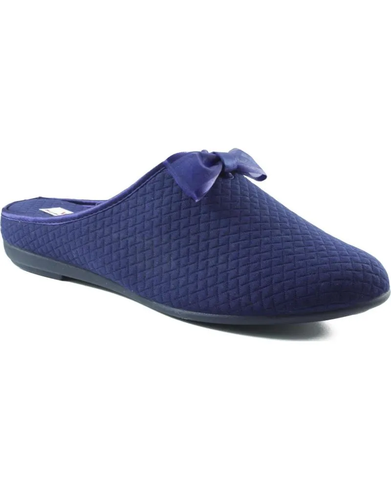 CALZADO DE CASA DE MUJER VULLADI VULLADI CUADRADITO COMODA Y VERSATIL AZUL