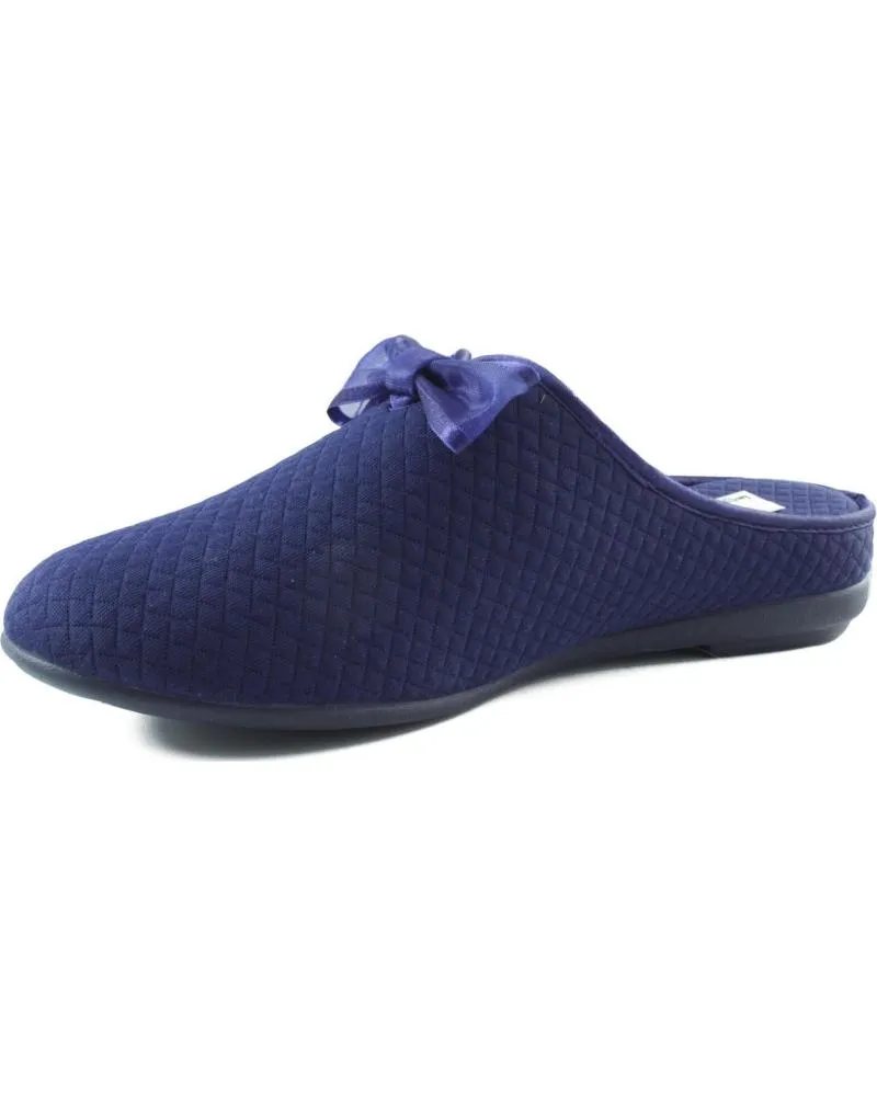 CALZADO DE CASA DE MUJER VULLADI VULLADI CUADRADITO COMODA Y VERSATIL AZUL