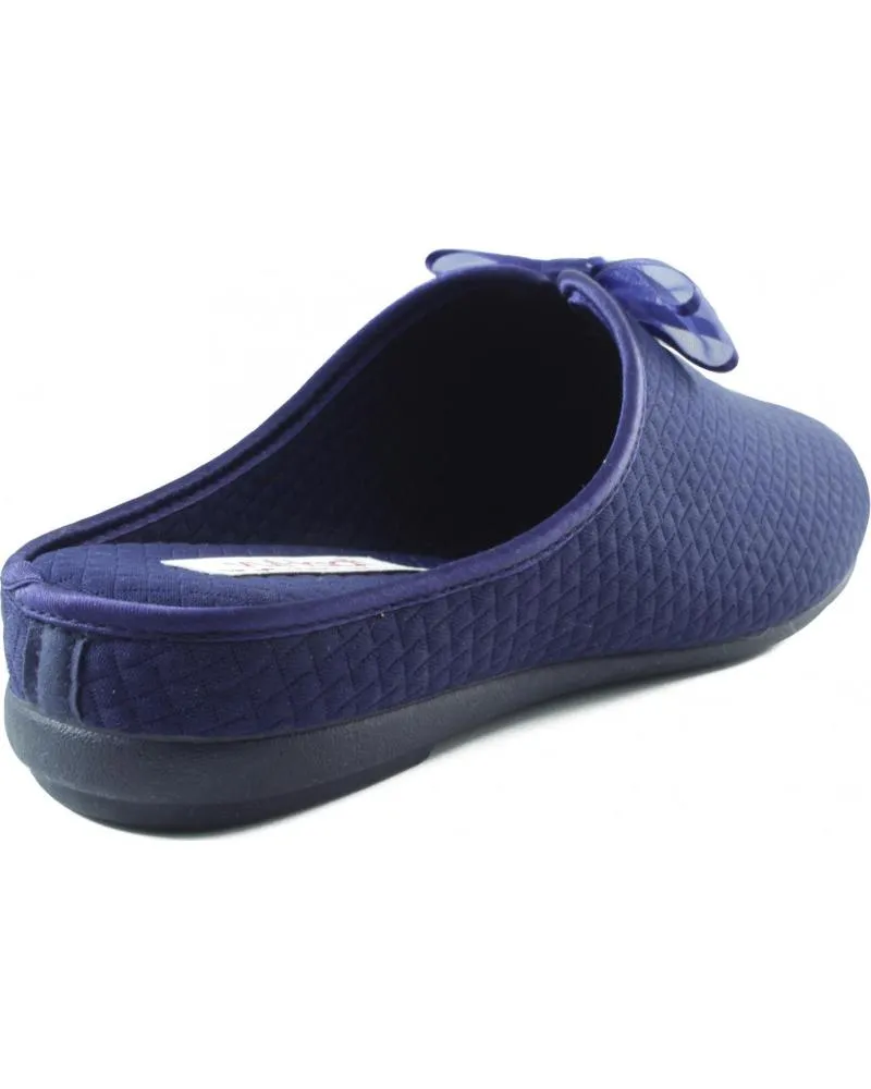 CALZADO DE CASA DE MUJER VULLADI VULLADI CUADRADITO COMODA Y VERSATIL AZUL