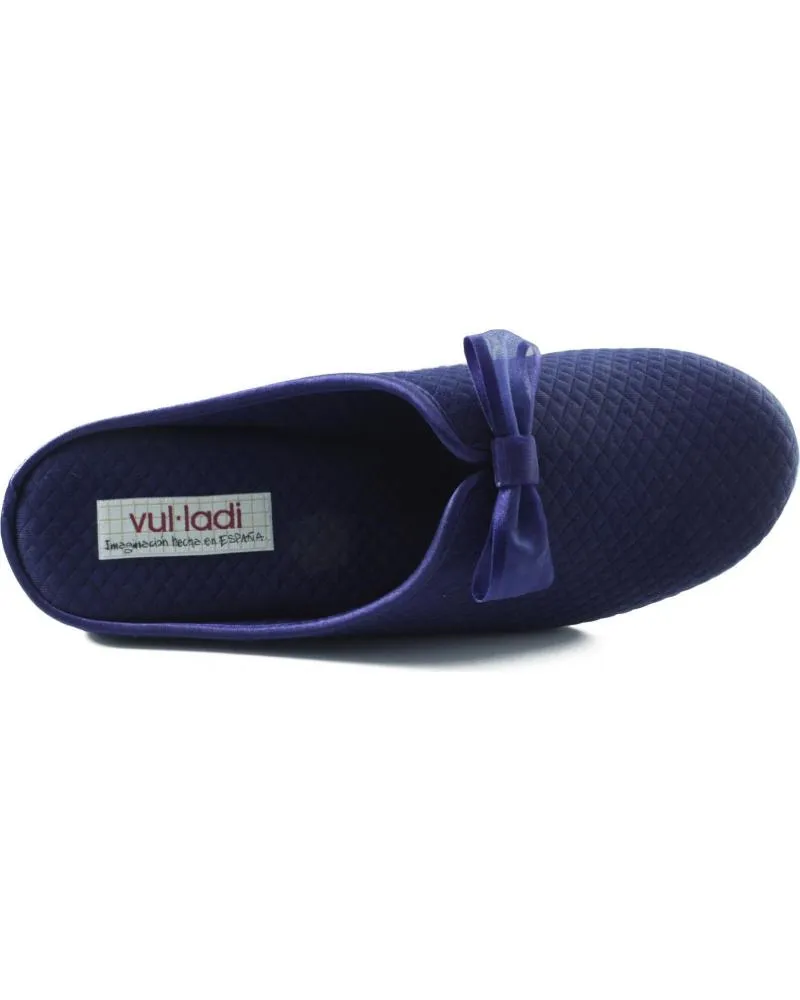 CALZADO DE CASA DE MUJER VULLADI VULLADI CUADRADITO COMODA Y VERSATIL AZUL