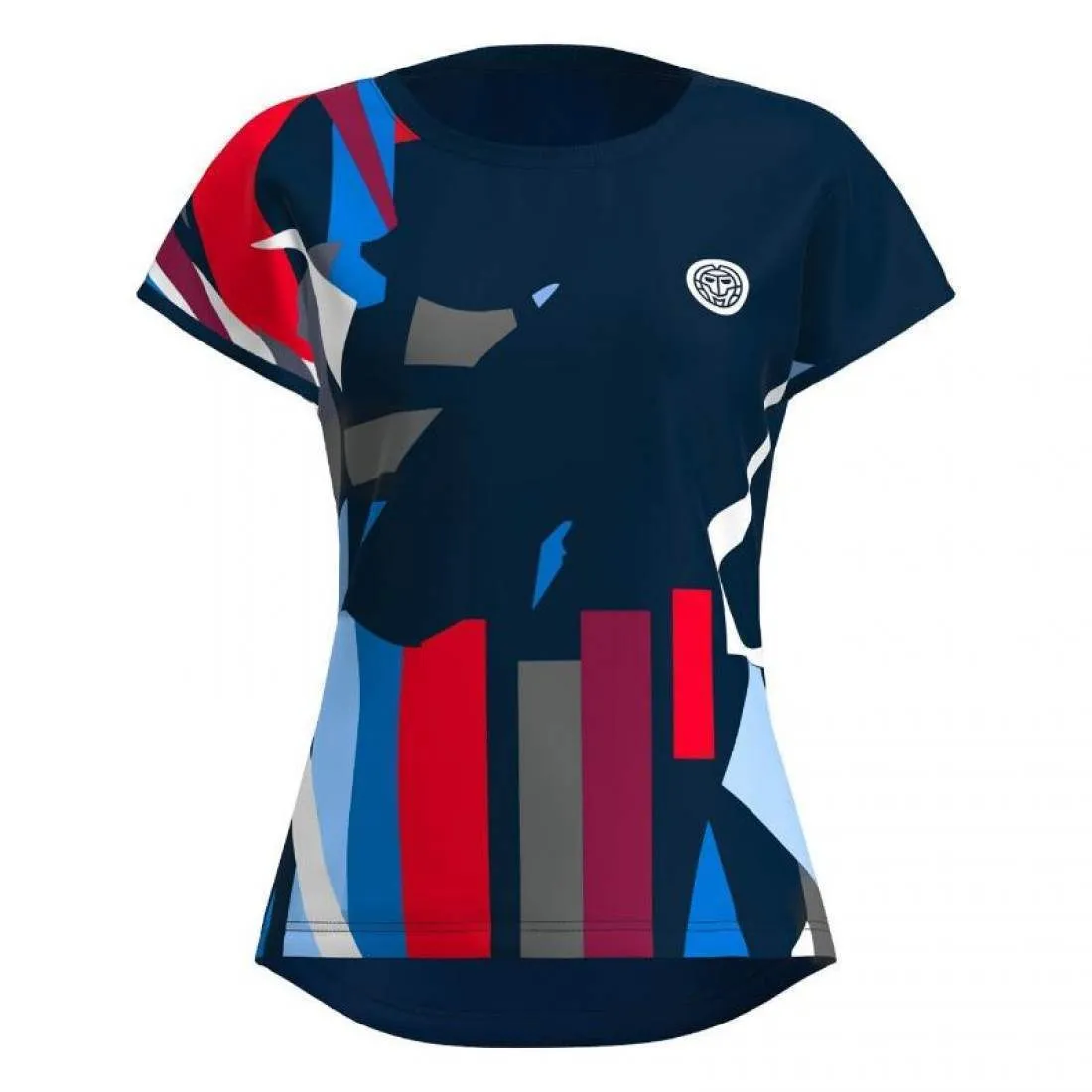 Camiseta Bidi Badu New York Capsleeve Azul Oscuro Rojo Mujer | BIDI BADU