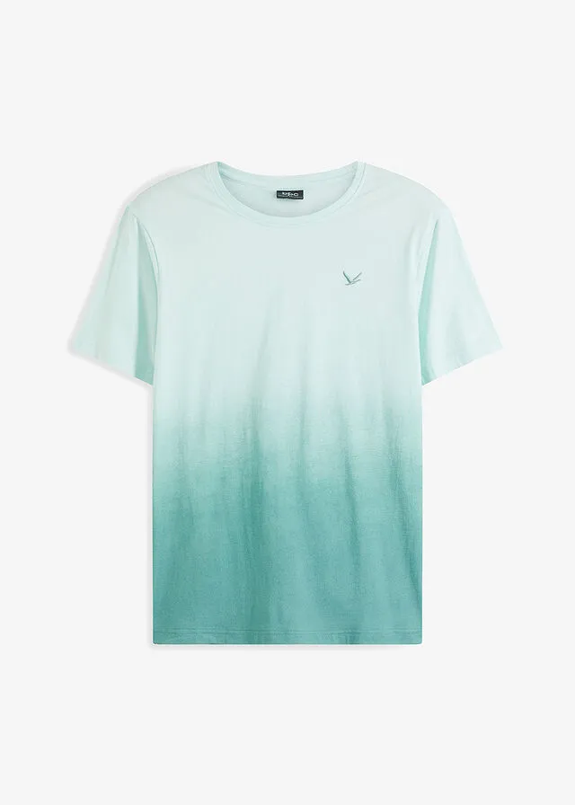 Camiseta con degradado de color menta pastel/verde agua