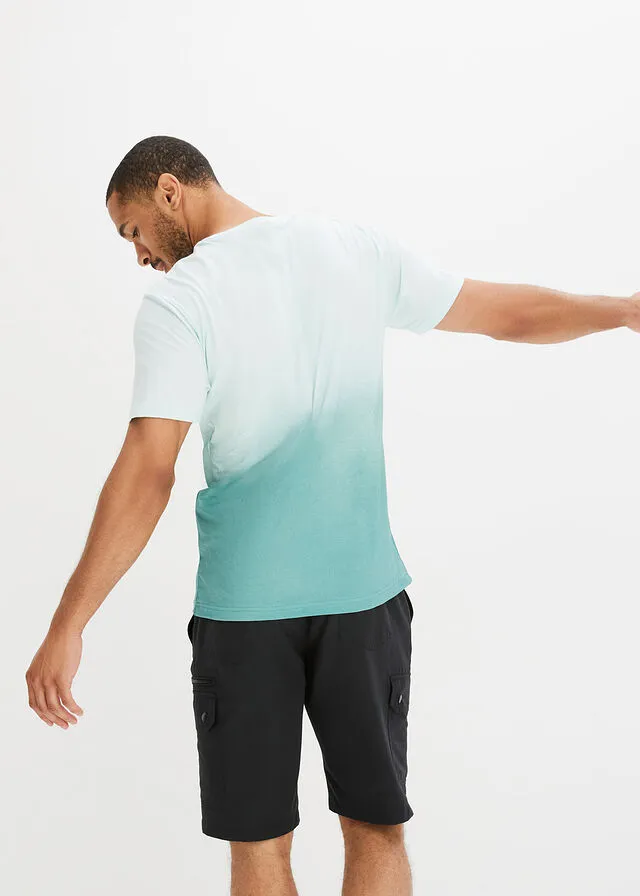 Camiseta con degradado de color menta pastel/verde agua