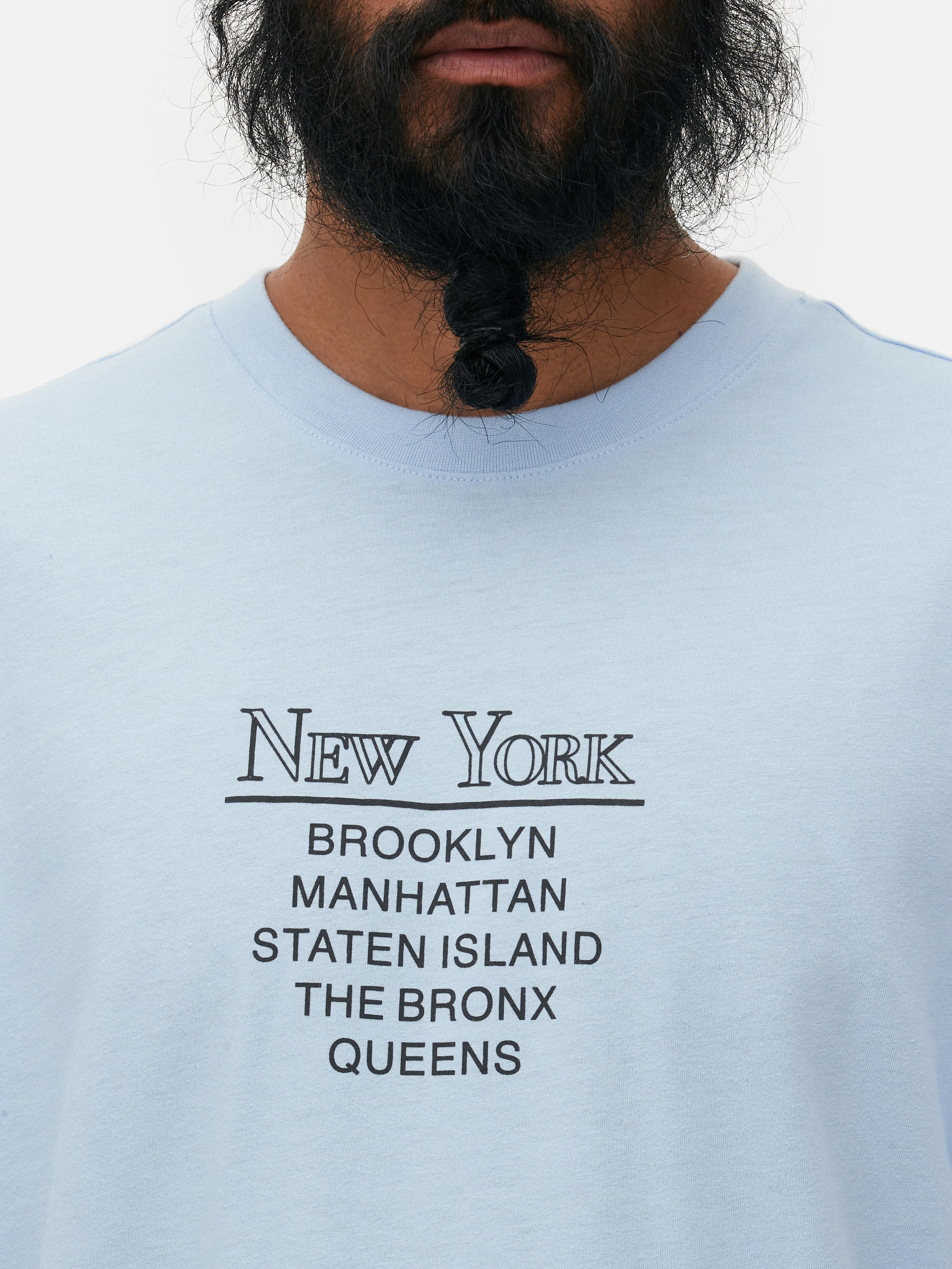 Camiseta con los distritos de Nueva York