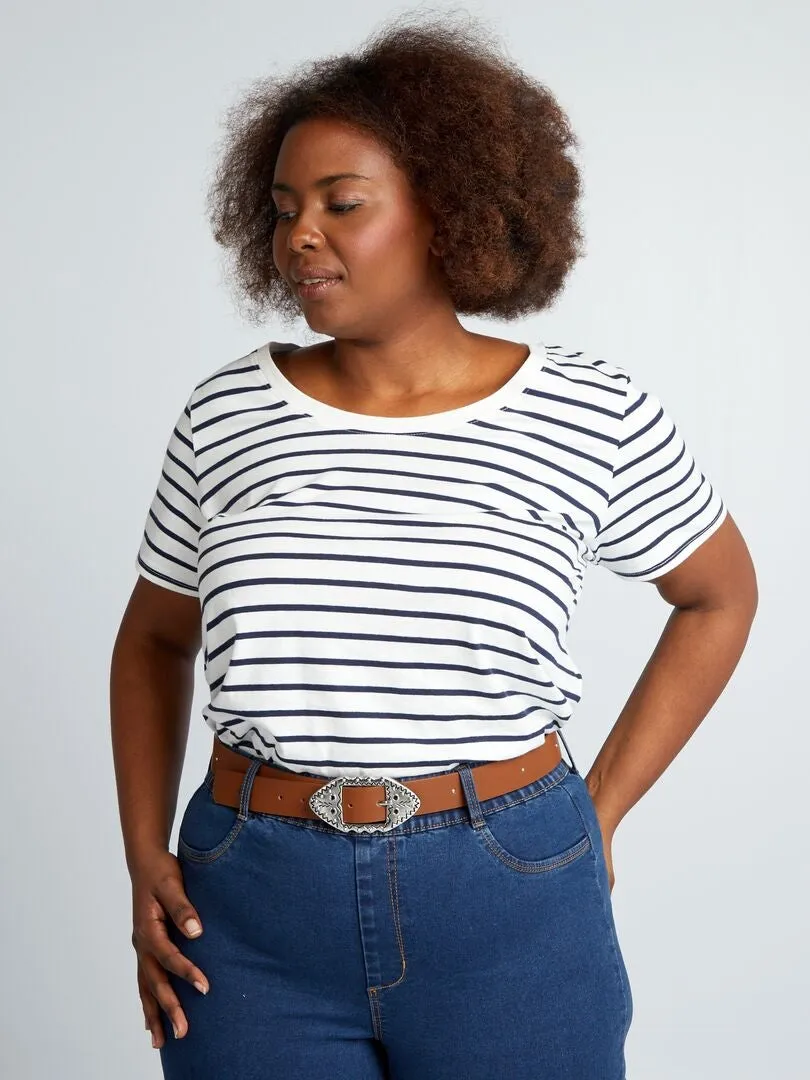 CAMISETA DE ALGODóN CON ESTAMPADO  BLANCO