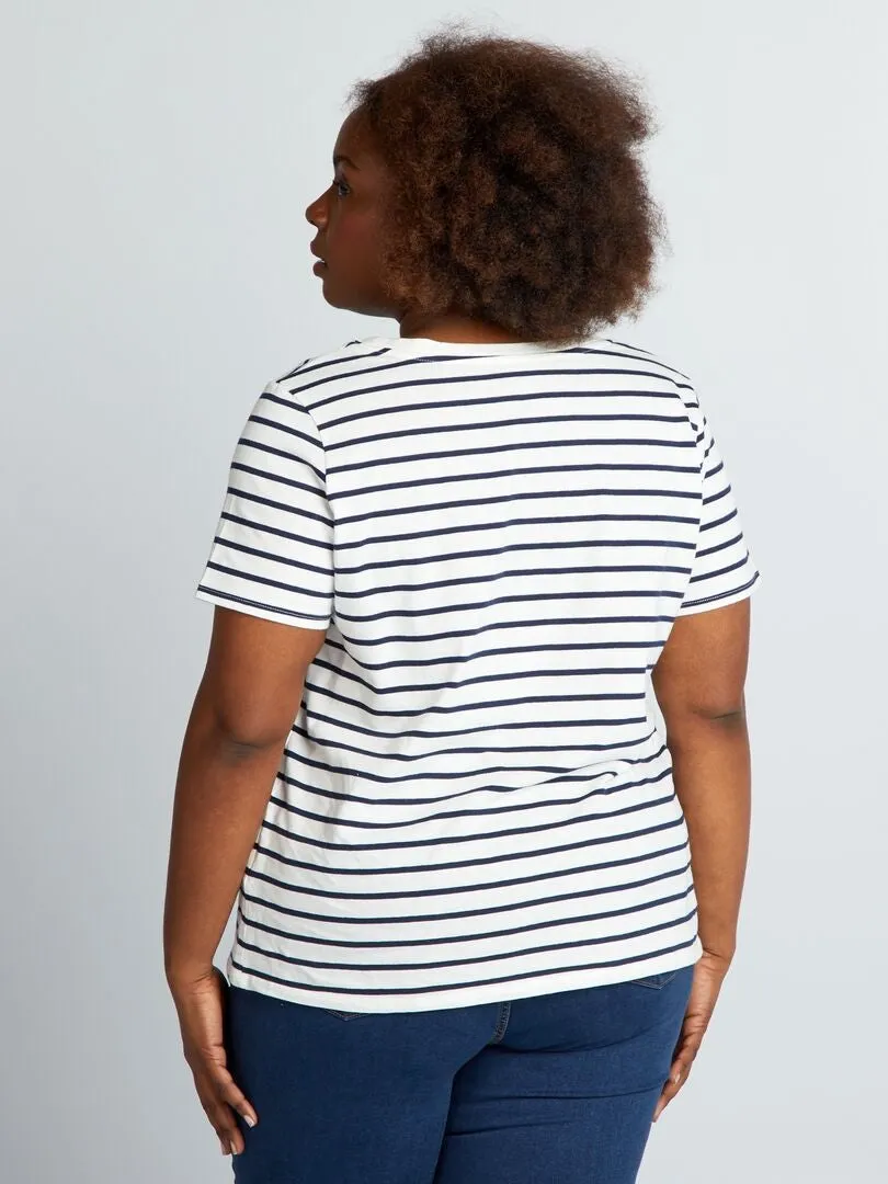 CAMISETA DE ALGODóN CON ESTAMPADO  BLANCO