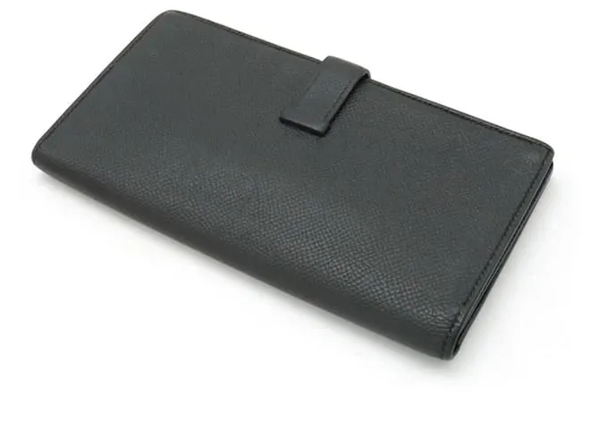 CARTERA LARGA BIFOLD SOUFFLET BEARN DE HERMèS NEGRO 