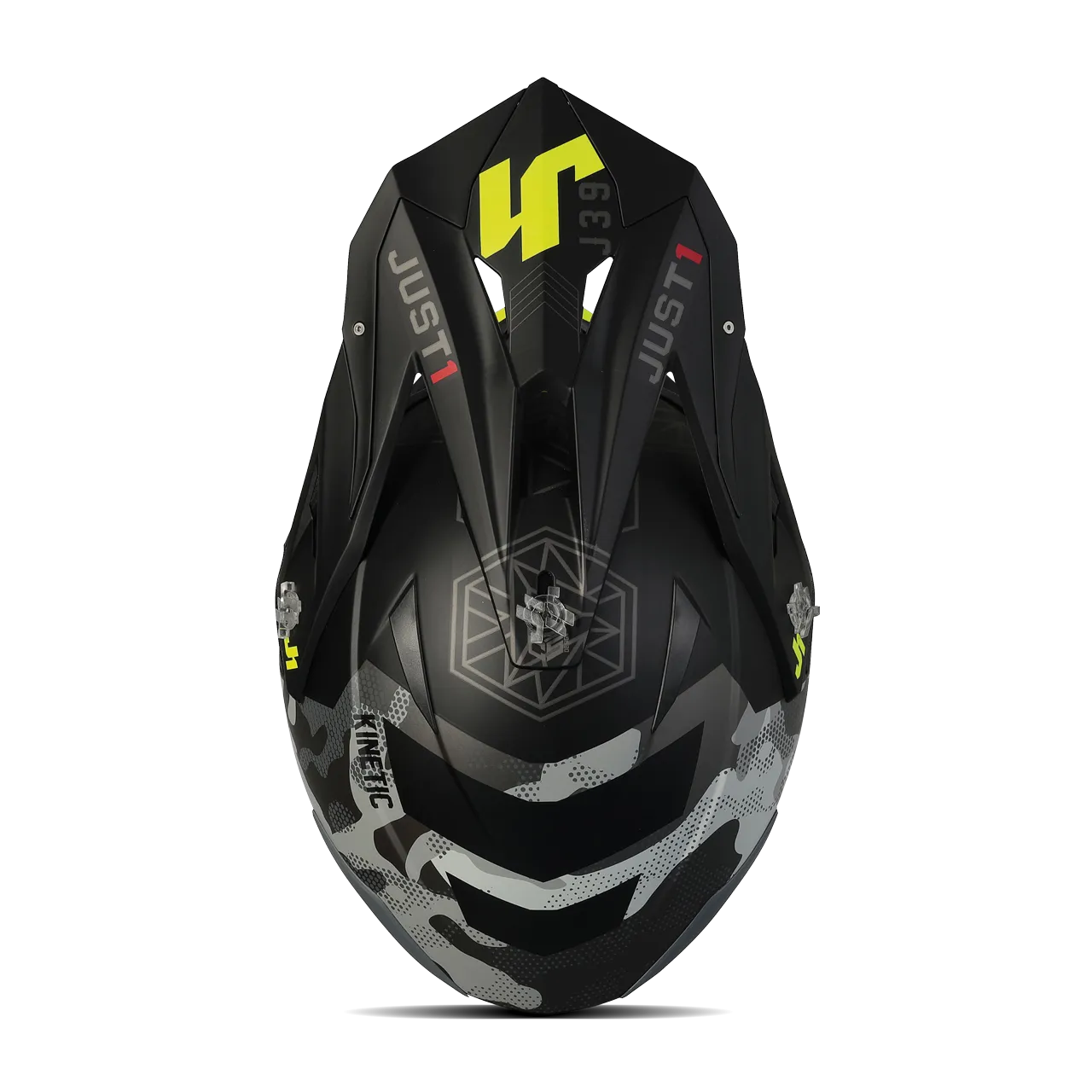 CASCO DE CROSS JUST1 J39 GRISCAMUFLAJENEGRO