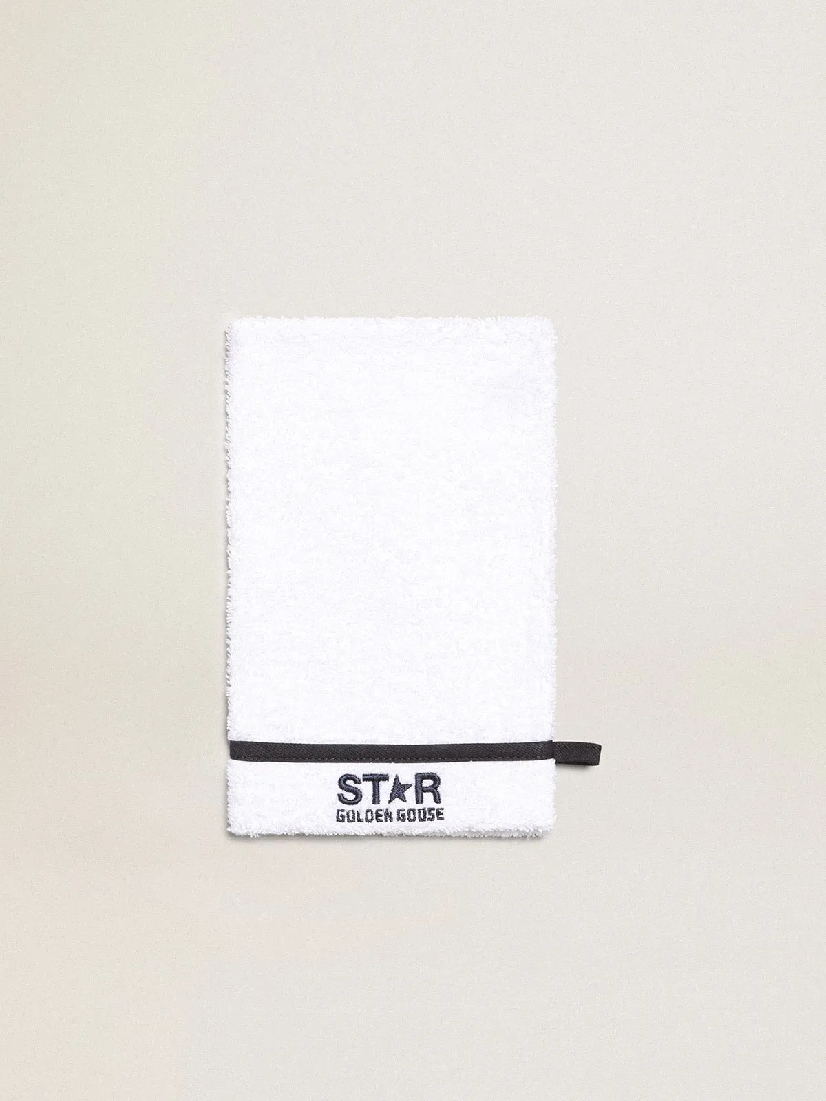 Conjunto regalo de baño color blanco con logo azul