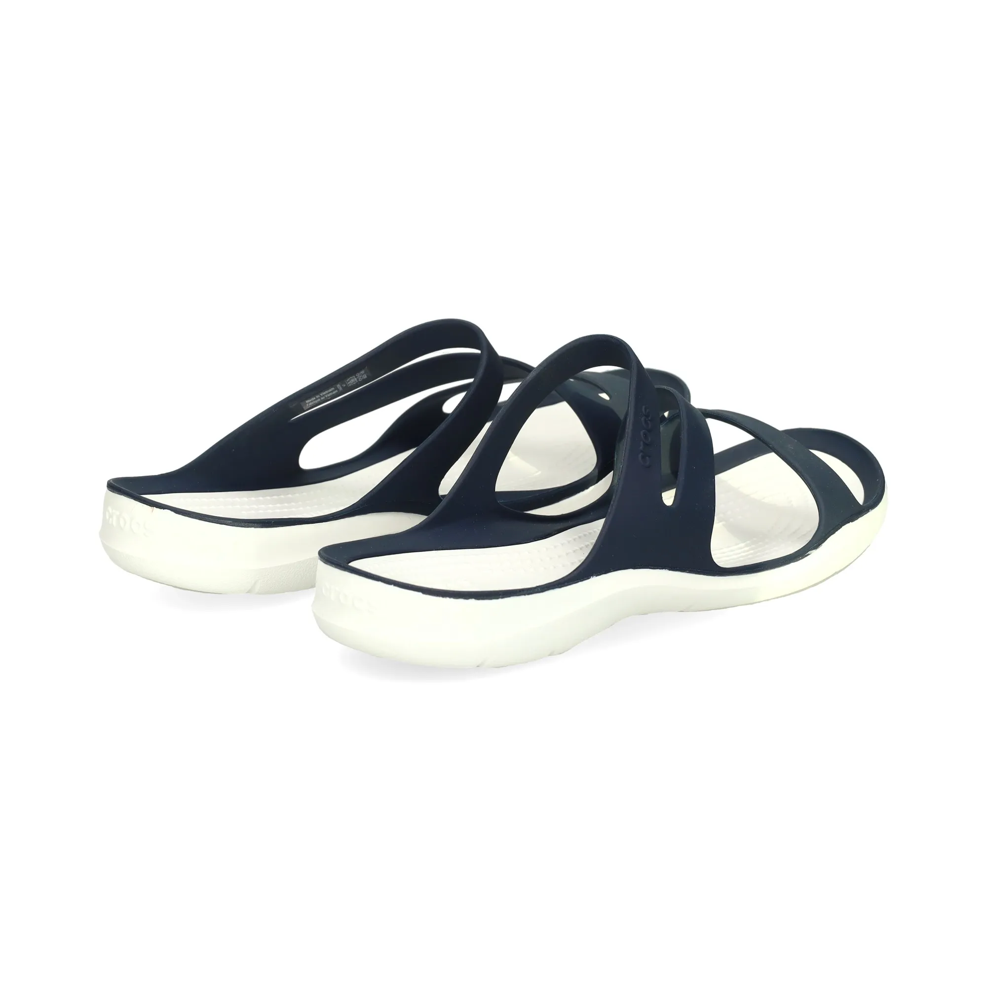CROCS SANDALIAS PLANAS DE MUJER 462B  NAVY/WHI