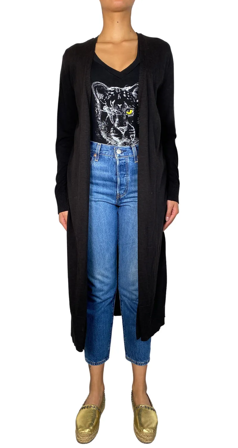 DKNY Tapado Negro Largo