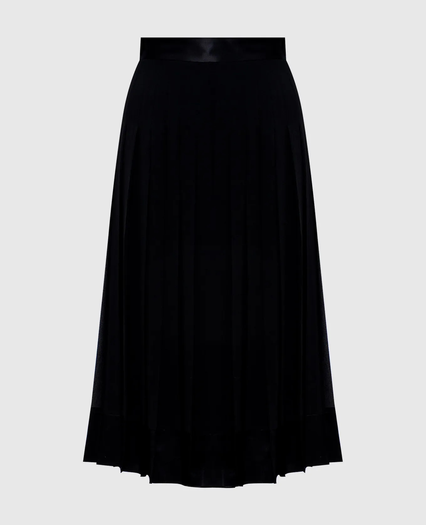 Dolce&Gabbana Black pleated silk skirt