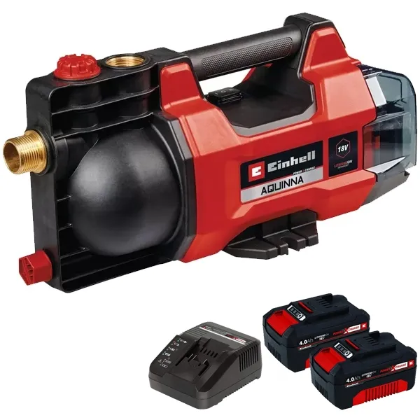 EINHELL  AQUINNA 18/28 PXC  BOMBA SIN BATERíAS NI CARGADOR, LIION, 18 V, 2,5 BAR + EINHELL  PXCTWINPACK  JUEGO DE 2 BATERí
