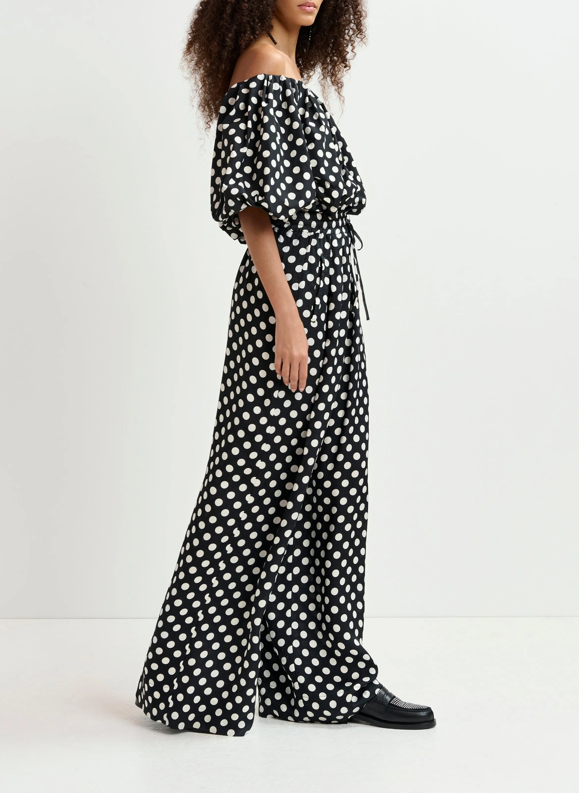 ESSENTIEL ANTWERP GAPRICORN  TOP DE FIBRAS RECICLADAS MEZCLADAS ESTAMPADO EN NEGRO