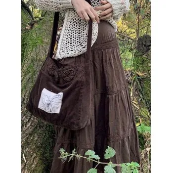 Falda midi vintage a capas