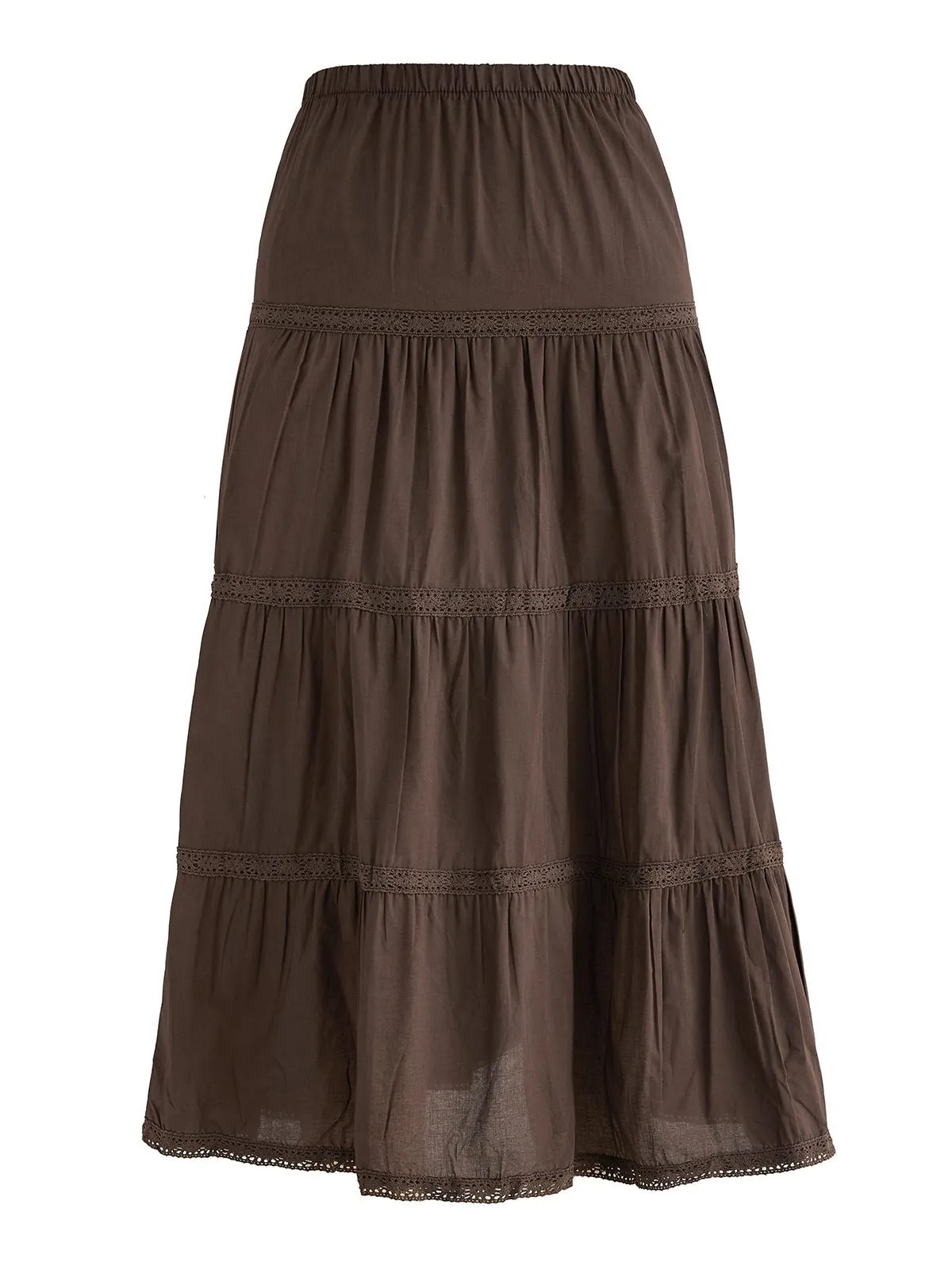 Falda midi vintage a capas