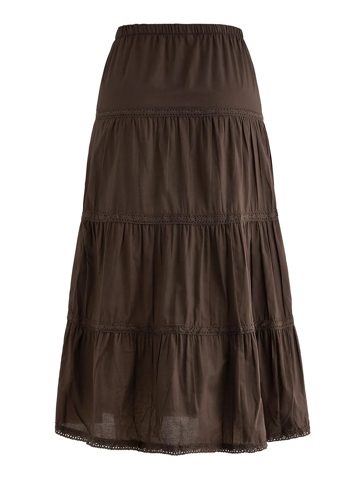 Falda midi vintage a capas