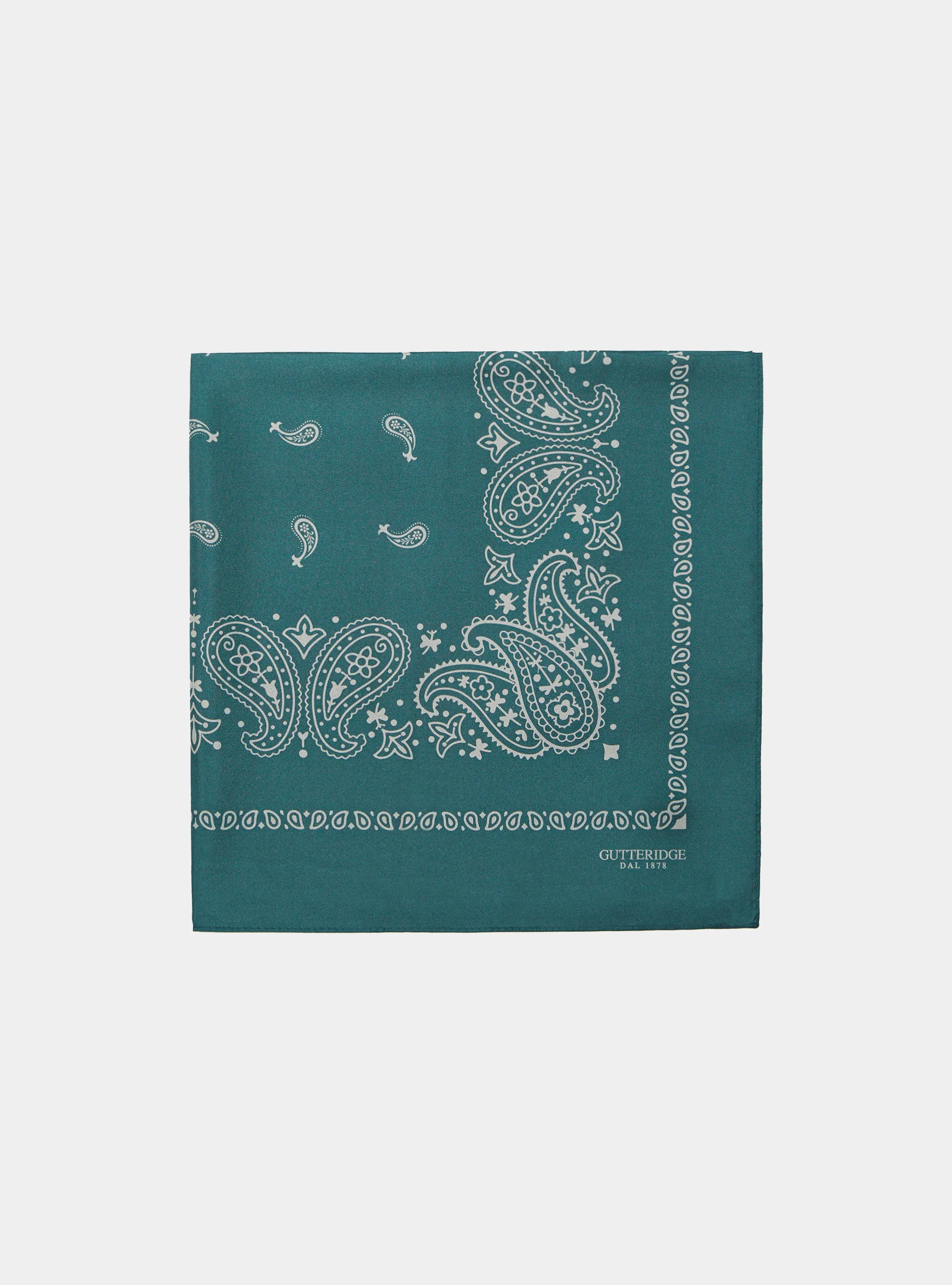 Fular de seda con estampado de bandana