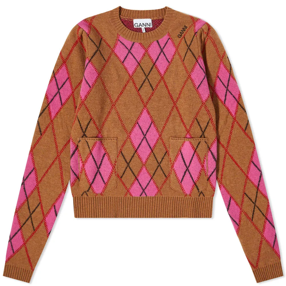 GANNI Harlequin Knitted Jumper