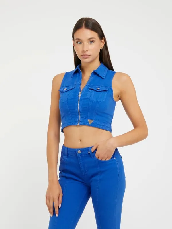 GUESS Denim Crop Top