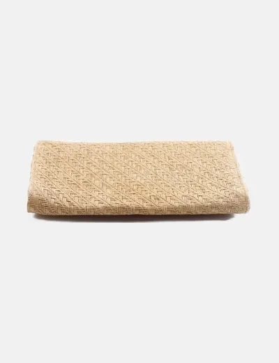 H&M Bolso de mano rafia beige