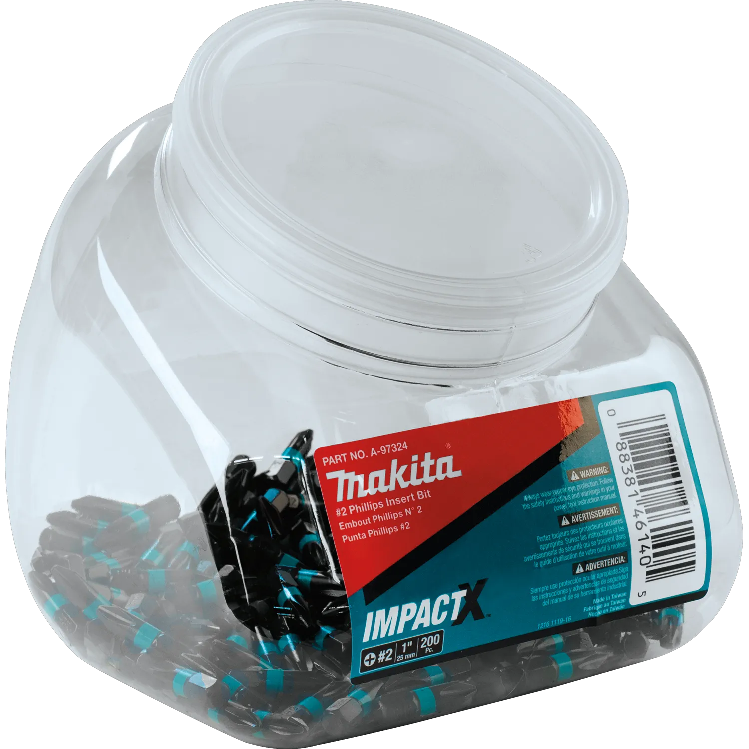 ImpactX™ #2 Phillips 1″ Insert Bit, 200/pk, Jar
