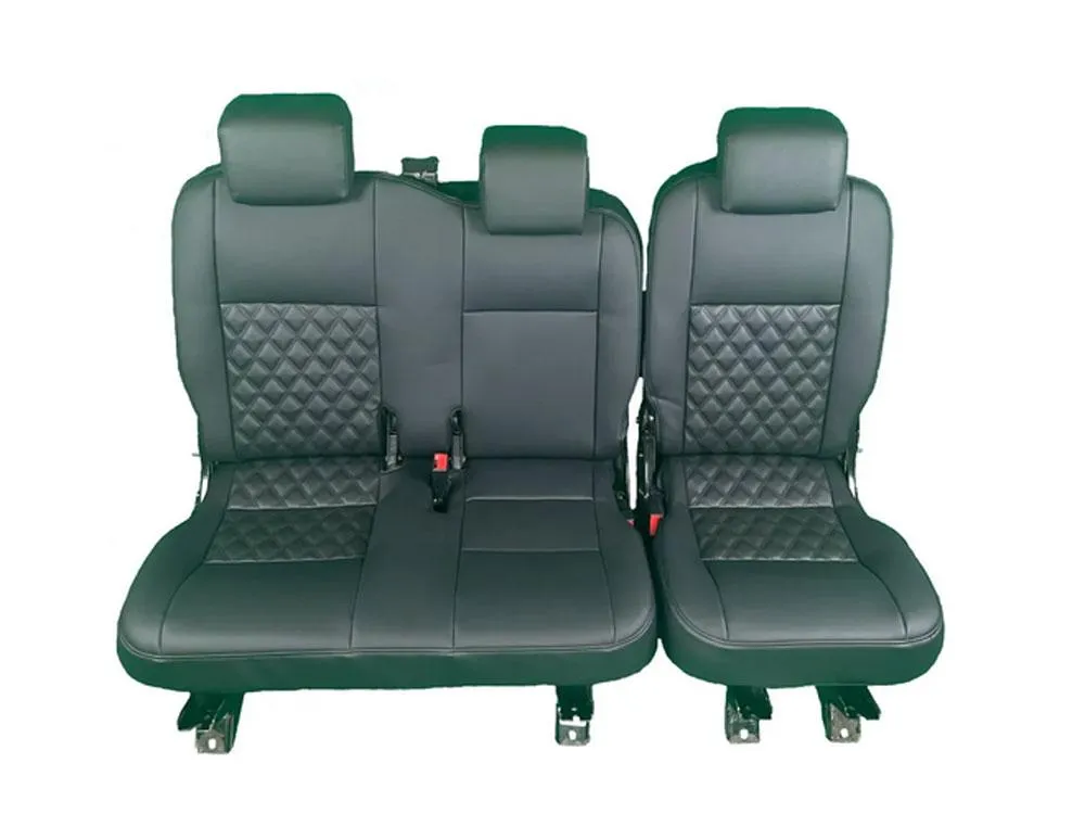 Kit de tapicería de asiento Double Diamond Defender PUMA traseros color Negro
