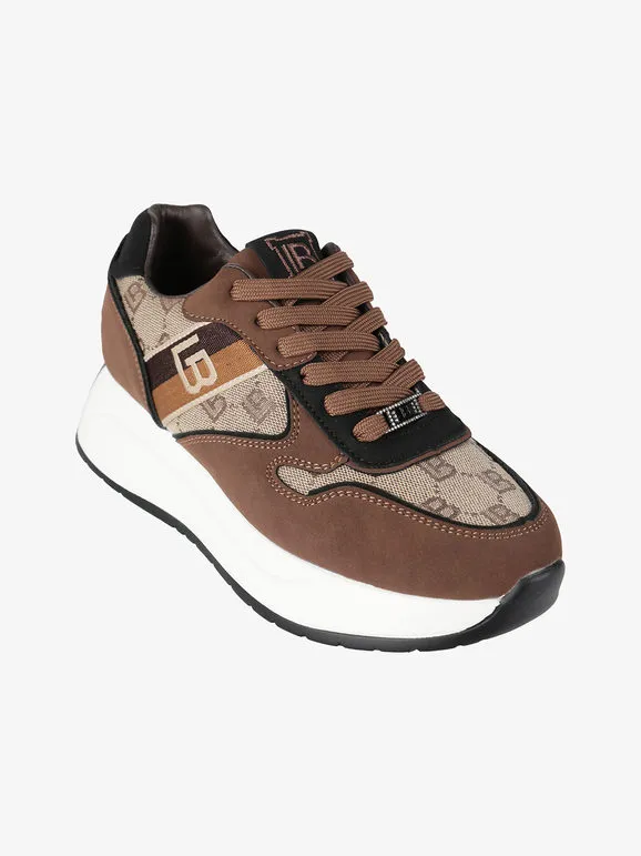 Laura Biagiotti Zapatillas de mujer con cordones y plataforma.