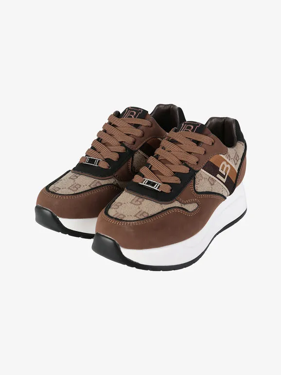Laura Biagiotti Zapatillas de mujer con cordones y plataforma.
