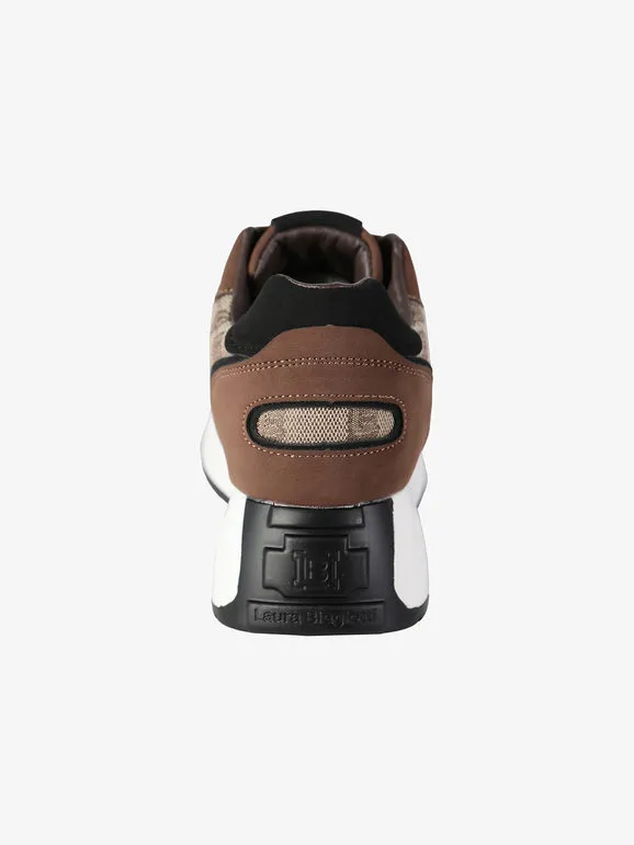 Laura Biagiotti Zapatillas de mujer con cordones y plataforma.