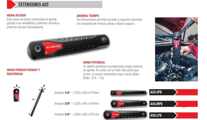 LLAVE EXTENSION 1/2 FACOM AXS.LPB