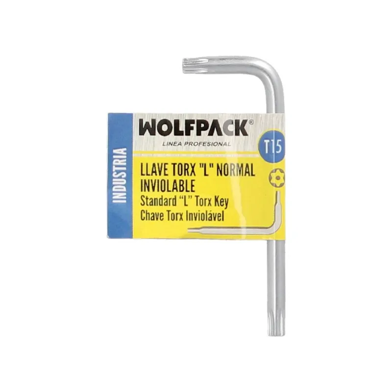 Llave Torx Inviolable Standar Acero Cromo Vanadio Profesional T15 mm. Llave Estrella, Llave Allen Estrella