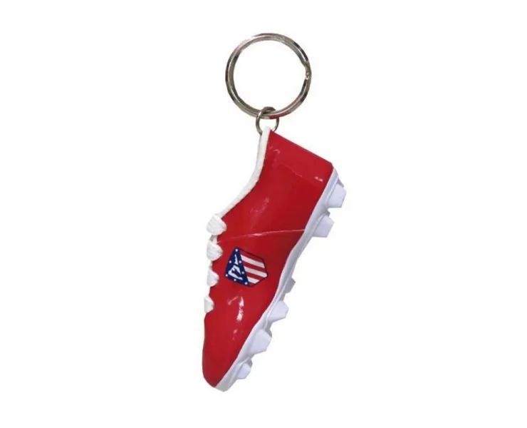 Llavero bota de fútbol en miniatura Atlético de Madrid