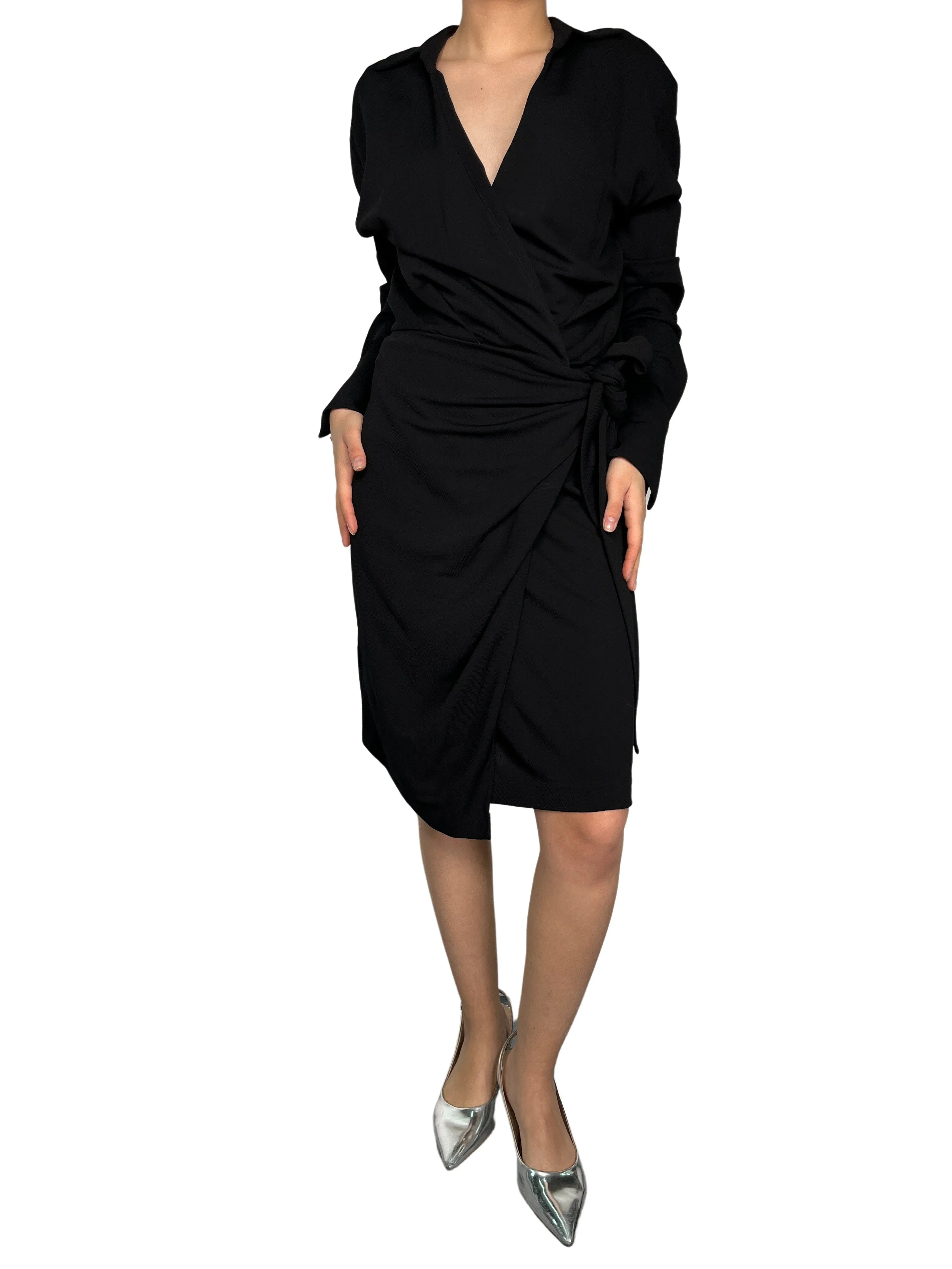 MASSIMO DUTTI Vestido Wrap Viscosa