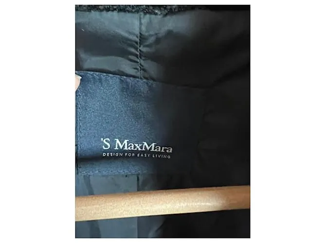Max Mara Abrigos, Ropa de calle Negro 