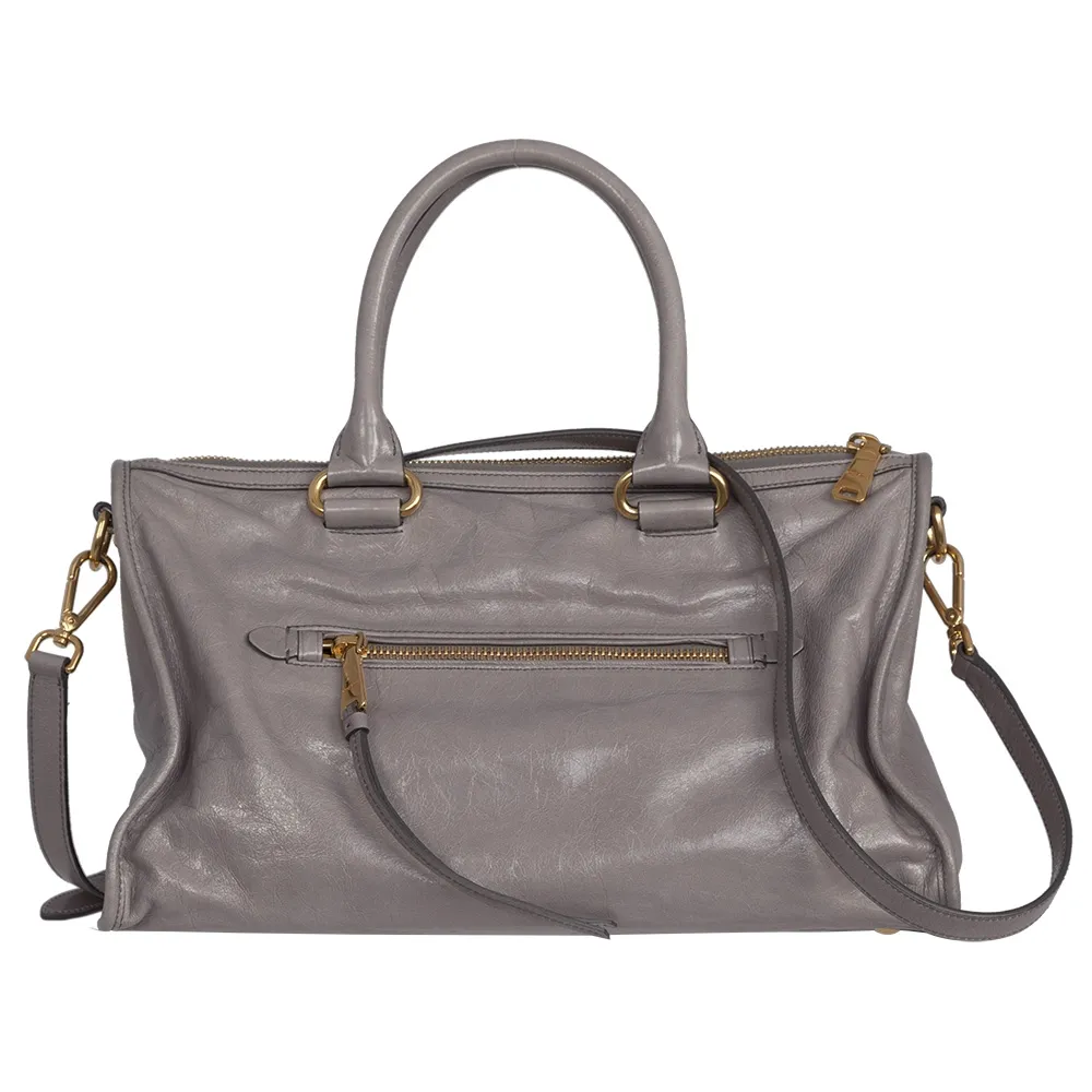 Miu Miu Bandolera Bauletto Gris
