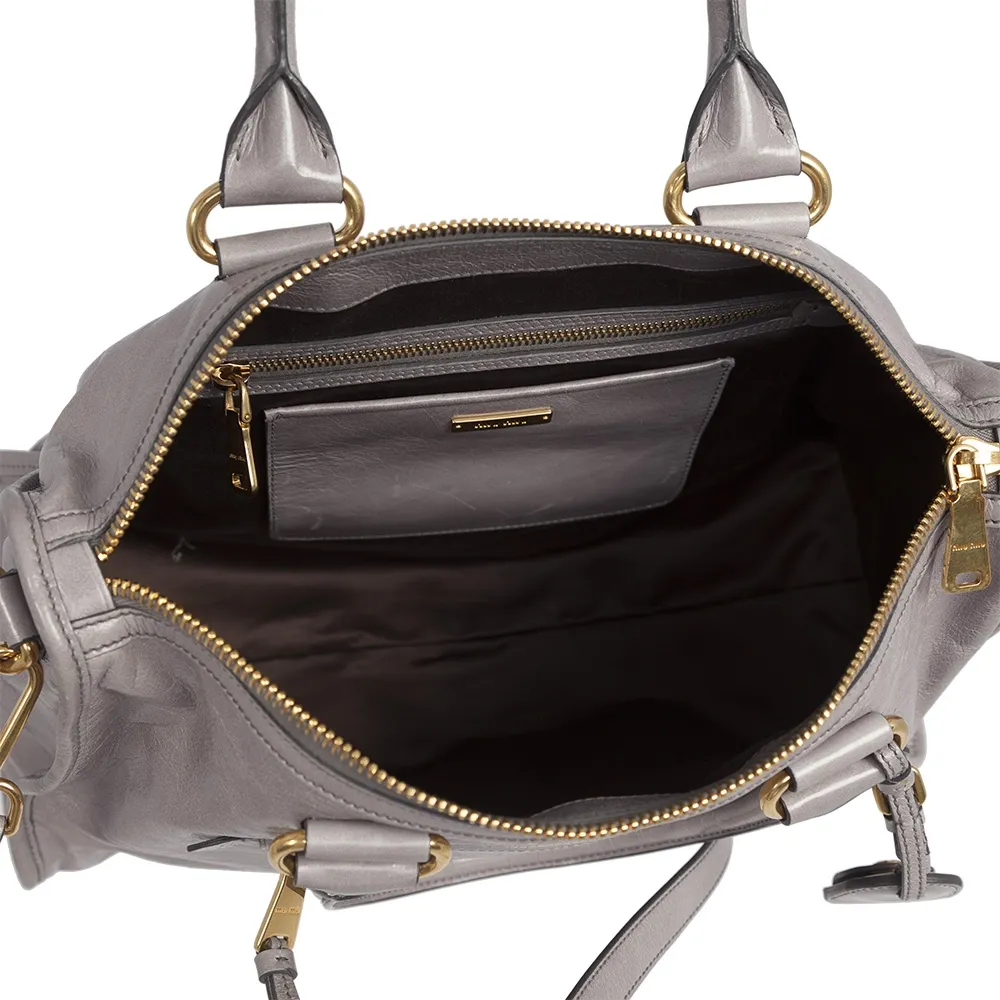 Miu Miu Bandolera Bauletto Gris