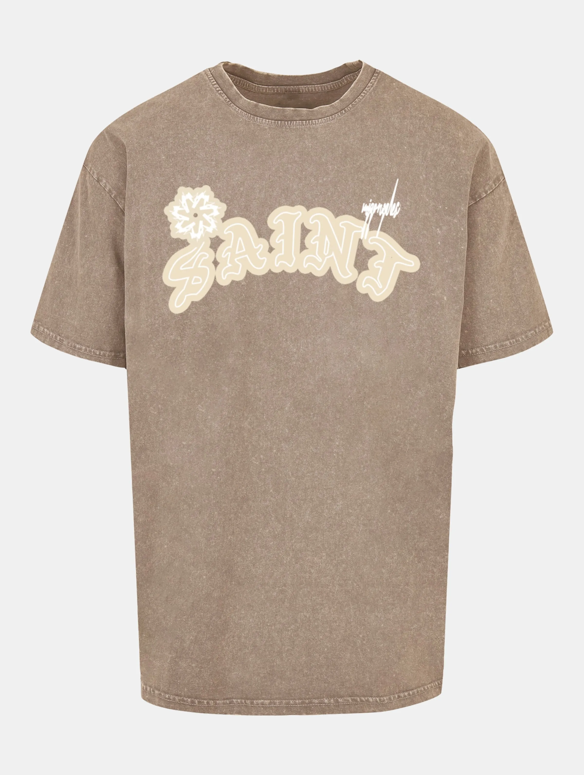 MJ GONZALES MJ GONZALES LADIES SAINT X ACID WASHED HEAVY OVERSIZED TSHIRTS