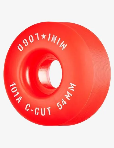 RUEDAS SKATE MINI LOGO CCUT 54MM  101A  ROJO (4 RUEDAS)