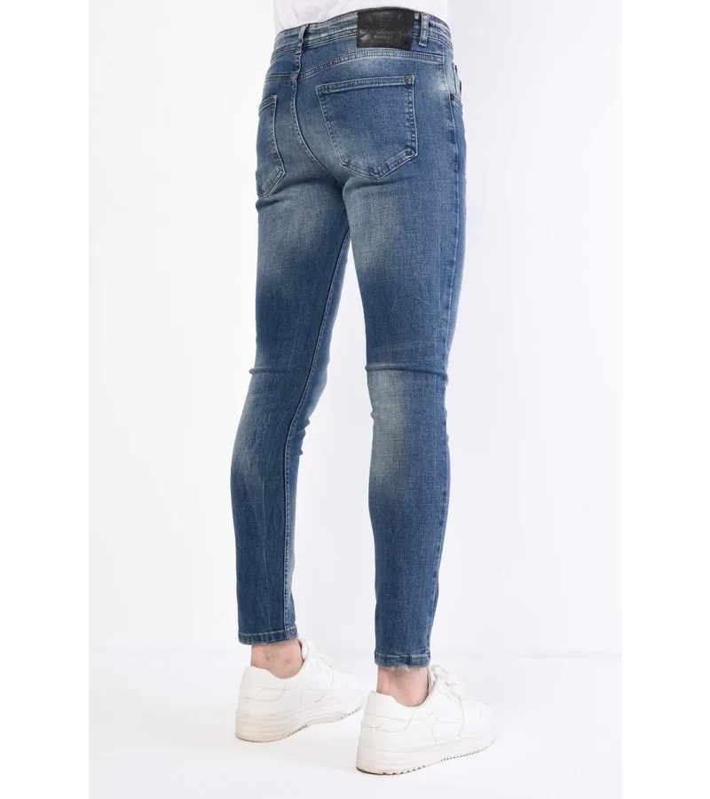 SALPICADURA PINTURA DENIM JEANS SLIM FIT  1068  AZUL