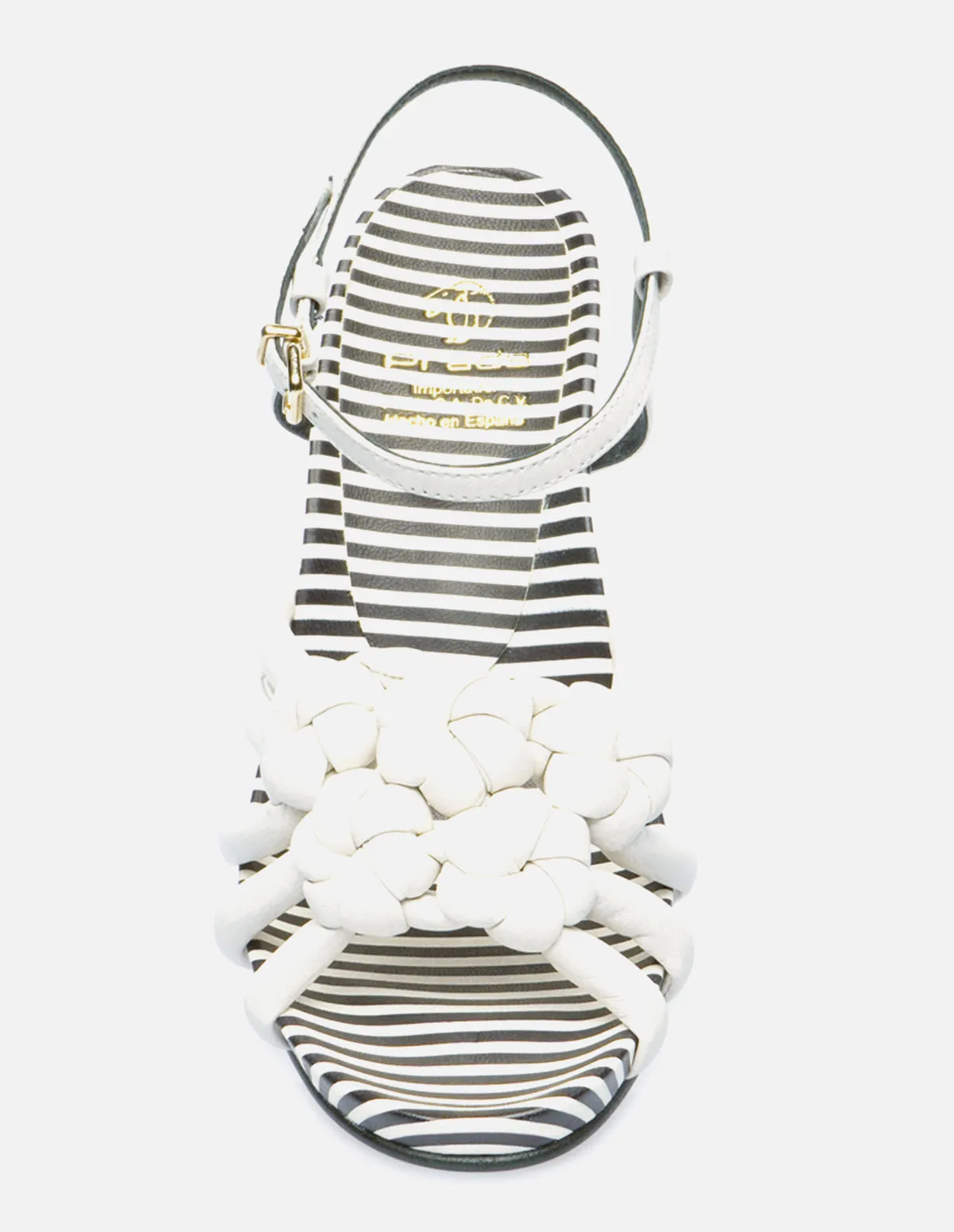 Sandalia Tubular de Nudos en Piel Napa
