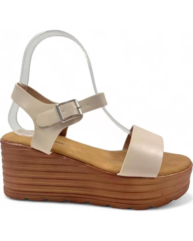 Sandalias TIMBOS  de Mujer SANDALIA CUNA PLATAFORMA MUJER 130178  BEIGE