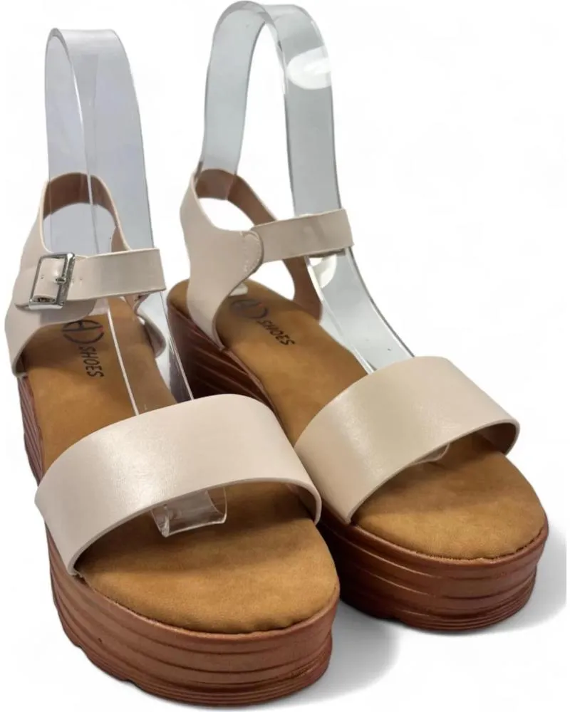 Sandalias TIMBOS  de Mujer SANDALIA CUNA PLATAFORMA MUJER 130178  BEIGE
